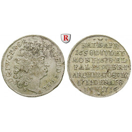 Jülich-Kleve-Berg, Herzogtum Jülich-Berg, Johann Wilhelm II., 1/6 Taler 1716, vz