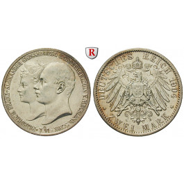Deutsches Kaiserreich, Mecklenburg-Schwerin, Friedrich Franz IV., 2 Mark 1904, Hochzeit, A, ss/ss-vz, J. 86