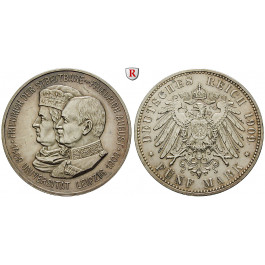 Deutsches Kaiserreich, Sachsen, Friedrich August III., 5 Mark 1909, Universität Leipzig, f.vz/vz-st, J. 139