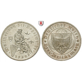 Weimarer Republik, 3 Reichsmark 1930, Vogelweide, G, ss-vz/vz-st, J. 344