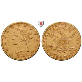 USA, 10 Dollars 1901, 15,05 g fein, ss-vz