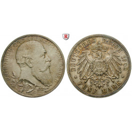 Deutsches Kaiserreich, Baden, Friedrich I., 5 Mark 1902, Regierungsjubiläum, G, vz/vz-st, J. 31