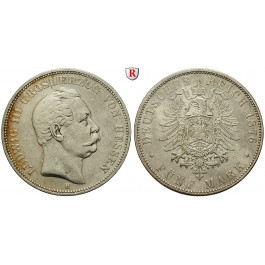 Deutsches Kaiserreich, Hessen, Ludwig III., 5 Mark 1876, H, ss, J. 67