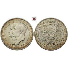 Deutsches Kaiserreich, Preussen, Wilhelm II., 3 Mark 1911, Universität Breslau, A, vz+, J. 108