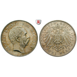 Deutsches Kaiserreich, Sachsen, Albert, 2 Mark 1902, E, vz/vz-st, J. 124