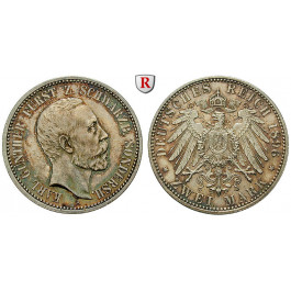Deutsches Kaiserreich, Schwarzburg-Sondershausen, Karl Günther, 2 Mark 1896, A, f.vz/vz-st, J. 168