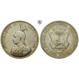 Nebengebiete, Deutsch-Ostafrika, 2 Rupien 1893, ss, J. 714