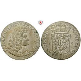 Brandenburg-Preussen, Kurfürstentum Brandenburg, Friedrich III., 2/3 Taler 1690, f.vz/vz+
