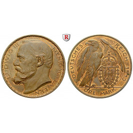 Deutsches Kaiserreich, Bayern, Ludwig III., 3 Mark 1913, vz-st, Schaaf 52/G1