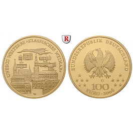 Bundesrepublik Deutschland, 100 Euro 2006, Weimar. TYPENABBILDUNG, nach unserer Wahl, A-J, 15,55 g fein, st, J. 524
