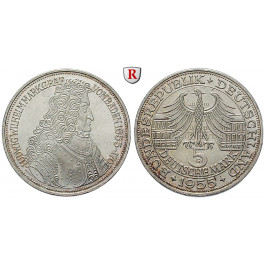 Bundesrepublik Deutschland, 5 DM 1955, Markgraf von Baden, G, vz+, J. 390