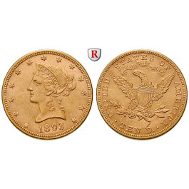 USA, 10 Dollars 1893, 15,05 g fein, f.vz