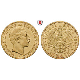 Deutsches Kaiserreich, Preussen, Wilhelm II., 10 Mark 1896, A, ss+, J. 251