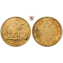 Nebengebiete, Deutsch-Ostafrika, 15 Rupien 1916, Tabora, f.vz, J. 728b