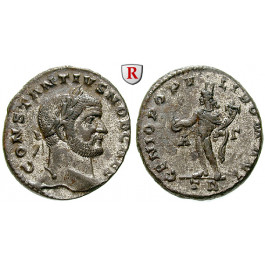 Römische Kaiserzeit, Constantius I., Caesar, Follis 296-297, vz