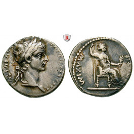 Römische Kaiserzeit, Tiberius, Denar 36-37, ss-vz