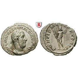 Römische Kaiserzeit, Macrinus, Denar April-Dez. 217, ss-vz