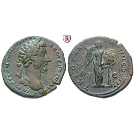 Römische Kaiserzeit, Marcus Aurelius, Sesterz 170-171, ss-vz