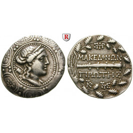 Makedonien-Römische Provinz, Freistaat, Tetradrachme 158-150 v.Chr., ss+