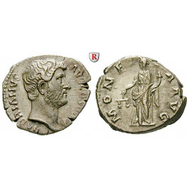 Römische Kaiserzeit, Hadrianus, Denar 134-138, f.vz