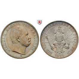 Brandenburg-Preussen, Königreich Preussen, Wilhelm I., Vereinstaler 1871, ss-vz/vz