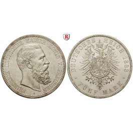 Deutsches Kaiserreich, Preussen, Friedrich III., 5 Mark 1888, A, vz/vz-st, J. 99