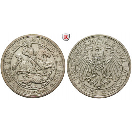 Deutsches Kaiserreich, Preussen, Wilhelm II., 3 Mark 1915, Mansfeld, A, vz, J. 115