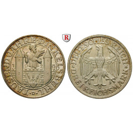 Weimarer Republik, 3 Reichsmark 1928, Dinkelsbühl, D, vz, J. 334