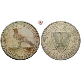 Weimarer Republik, 5 Reichsmark 1930, Rheinlandräumung, A, PP, J. 346