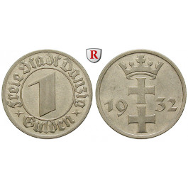 Nebengebiete, Danzig, 1 Gulden 1932, ss-vz, J. D15
