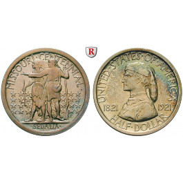 USA, 1/2 Dollar 1921, 11,25 g fein, ss-vz