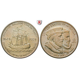USA, 1/2 Dollar 1924, 11,25 g fein, vz