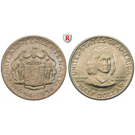 USA, 1/2 Dollar 1934, 11,25 g fein, vz-st/vz
