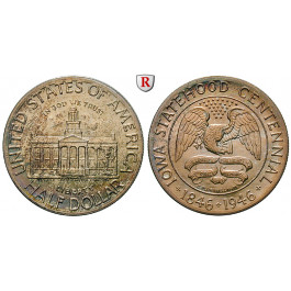 USA, 1/2 Dollar 1946, 11,25 g fein, vz-st