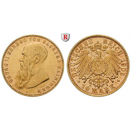 Deutsches Kaiserreich, Sachsen-Meiningen, Georg II., 10 Mark 1909, D, ss-vz/vz, J. 280