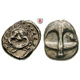 Thrakien-Donaugebiet, Apollonia Pontika, Drachme 5.-4.Jh. v.Chr., ss-vz