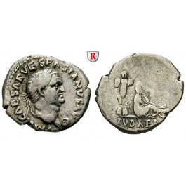 Römische Kaiserzeit, Vespasianus, Denar 69-71, ss+