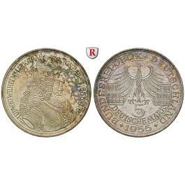 Bundesrepublik Deutschland, 5 DM 1955, Markgraf von Baden, G, vz, J. 390