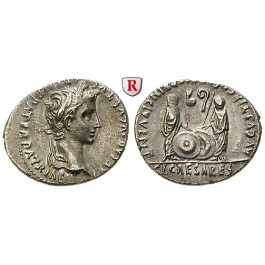 Römische Kaiserzeit, Augustus, Denar 2 v.-4 n.Chr., f.vz