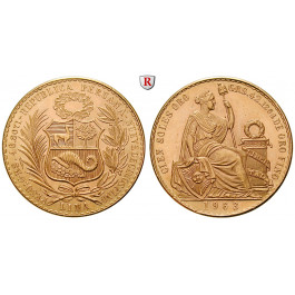 Peru, Republik, 100 Soles 1963, 42,13 g fein, vz