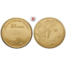 Frankreich, V. Republik, 50 Euro 2011, 7,78 g fein, PP