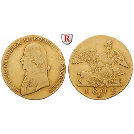 Brandenburg-Preussen, Königreich Preussen, Friedrich Wilhelm III., Friedrichs d`or 1809, 6,03 g fein, ss