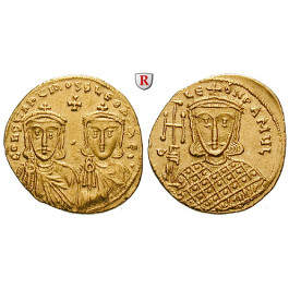 Byzanz, Constantinus V. und Leo IV., Solidus 764-773, vz/vz+