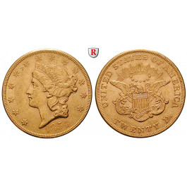 USA, 20 Dollars 1854, 30,09 g fein, ss-vz