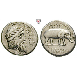 Römische Republik, Q. Caecilius Metellus, Denar 47-46 v.Chr., ss+