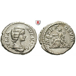 Römische Kaiserzeit, Julia Domna, Frau des Septimius Severus, Denar 198, f.vz