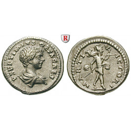 Römische Kaiserzeit, Geta, Caesar, Denar 202-203, ss-vz