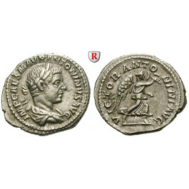 Römische Kaiserzeit, Elagabal, Denar 222, vz