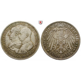 Deutsches Kaiserreich, Mecklenburg-Schwerin, Friedrich Franz IV., 5 Mark 1915, Jahrhundertfeier, A, vz, J. 89