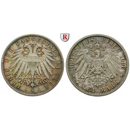 Deutsches Kaiserreich, Lübeck, 2 Mark 1906, A, ss-vz, J. 81